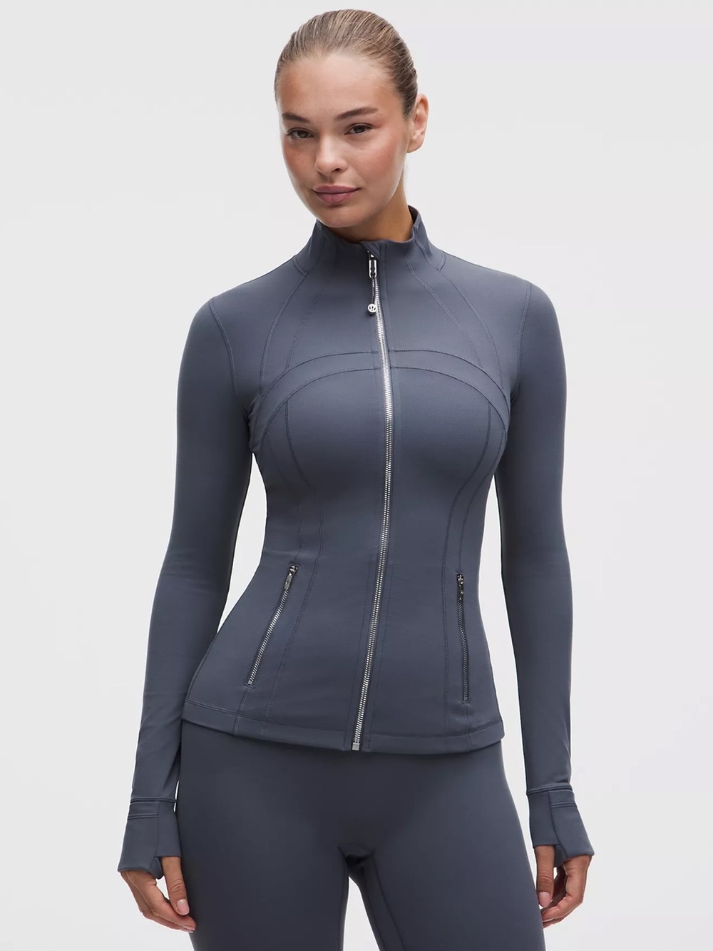 lululemon athletica Charcoal Gray Full-Zip Sculpting Jacket